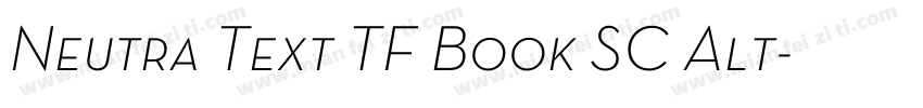 Neutra Text TF Book SC Alt字体转换